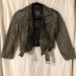 Lip Service faux leather cropped jacket